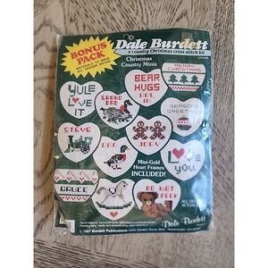 Cross Stitch Kit Christmas Country Minis Dale Burdett Vintage 1987 New Lot Of 12
